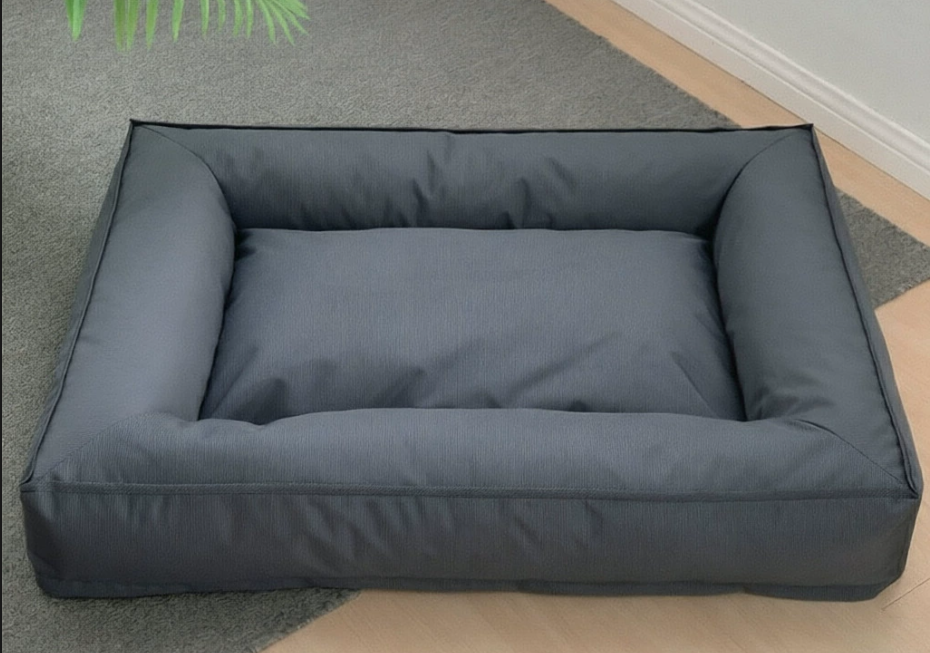 Classic black large-sized puppy bed