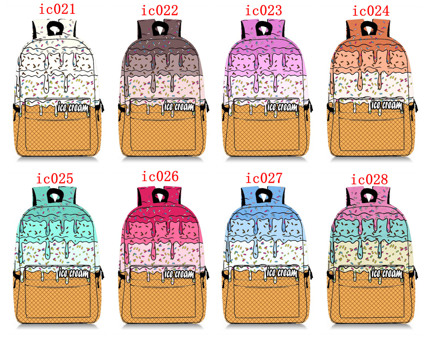 Ice cream style backpack outdoor hiking bag ic021-ic028