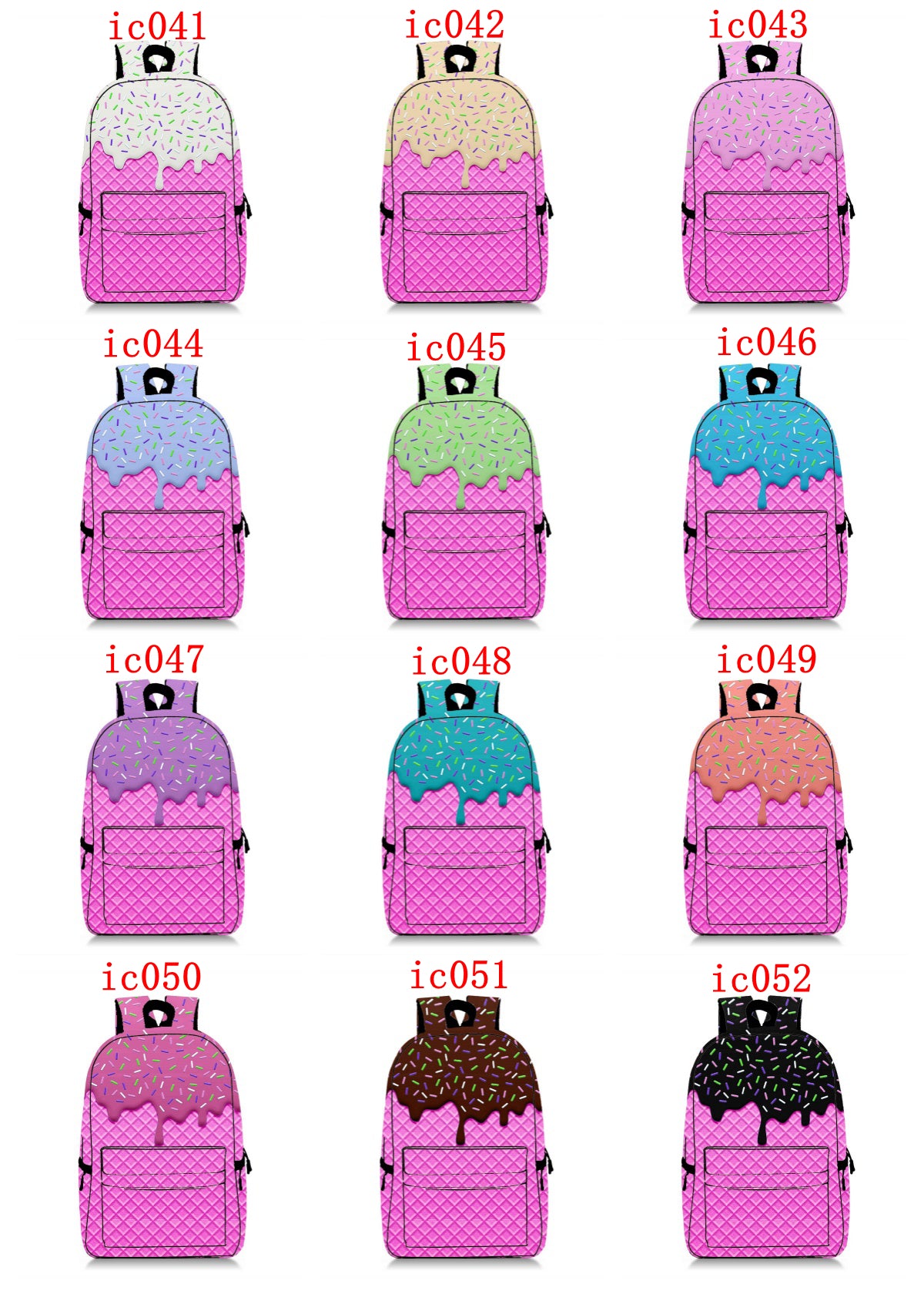 Ice cream style backpack outdoor hiking bag ic041-ic052