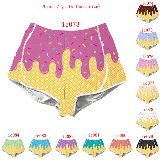 Hot selling spliced women's parent-child shorts ic073-ic084