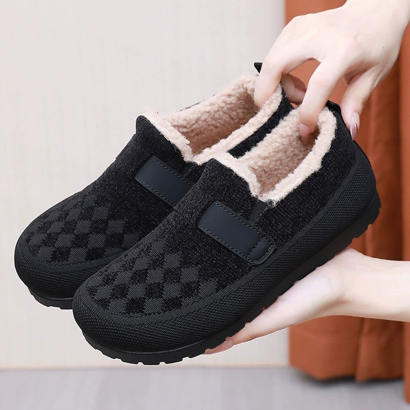 Ladies' mid tube bow wool boots UU112-UU114