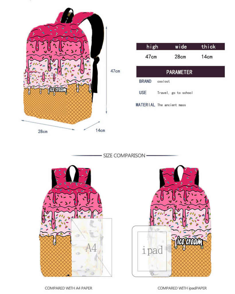 Ice cream style backpack outdoor hiking bag ic021-ic028